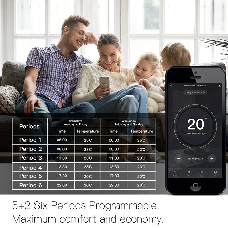 WiFi Smart Thermostat Temperature Controller for Water Electric Floor Heating Royal Lights & Home Decor