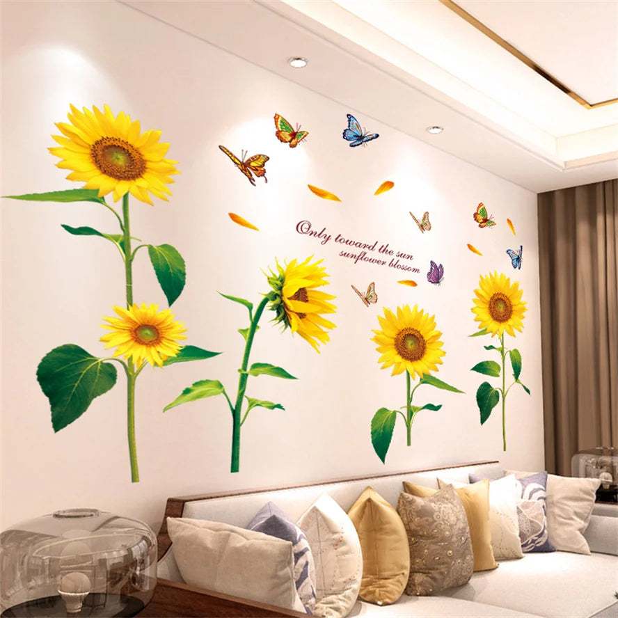 DIY Purple Lavender Living Room Wall Stickers Decoration Royal Lights & Home Decor