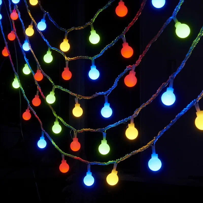 10M 220V Power Ball LED String Lights For Decoration