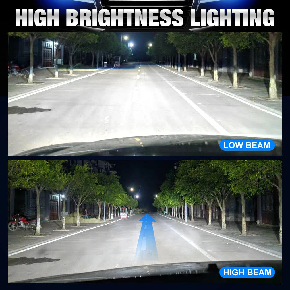 450000LM H7 LED Bulb Headlight Double Copper Tube