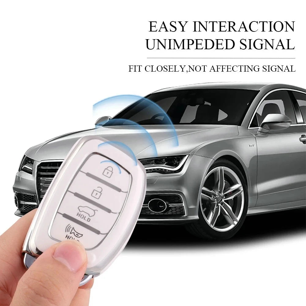 3 4 Button TPU Car Smart Key Case Cover Royal Lights & Home Decor