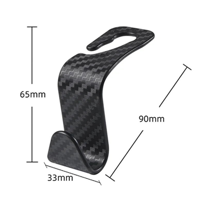 4Pcs Carbon Fibre Hook Car Seat Royal Lights & Home Decor