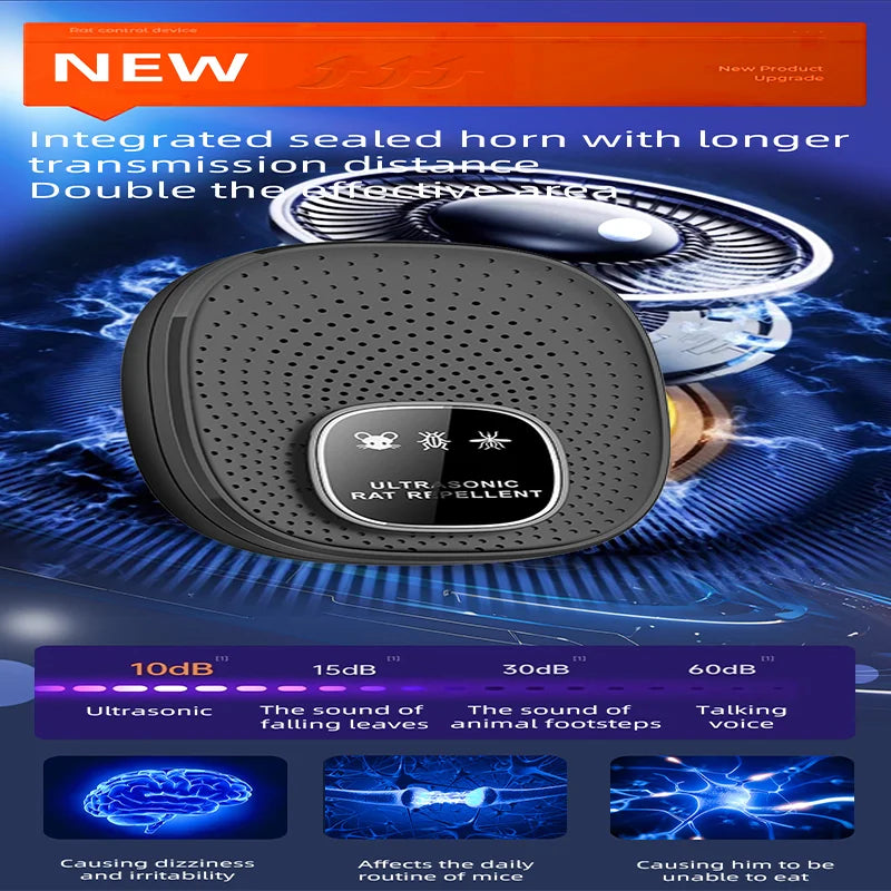 Ultrasonic Pest Repellent Plug-In - Effective Indoor Insect Control
