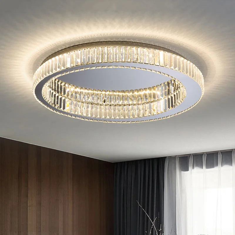 Modern Gold Crystal Ceiling Chandelier Led Indoor Lighting Decor