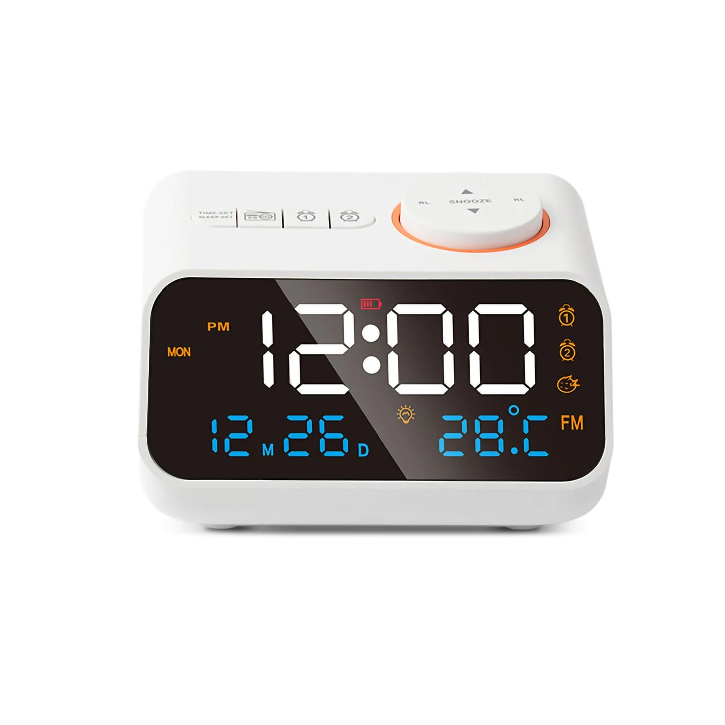 Multi-function LED music alarm FM radio alarm clock