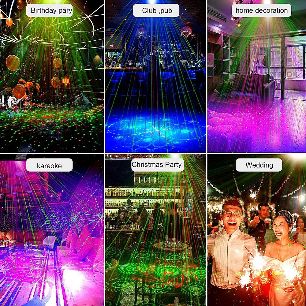 Stage Party Laser Projector DJ Disco Light Rechargeable Rgb Color Royal Lights & Home Decor