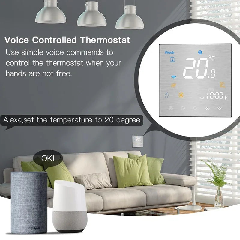 WiFi Smart Thermostat Temperature Controller for Water Electric Floor Heating Royal Lights & Home Decor