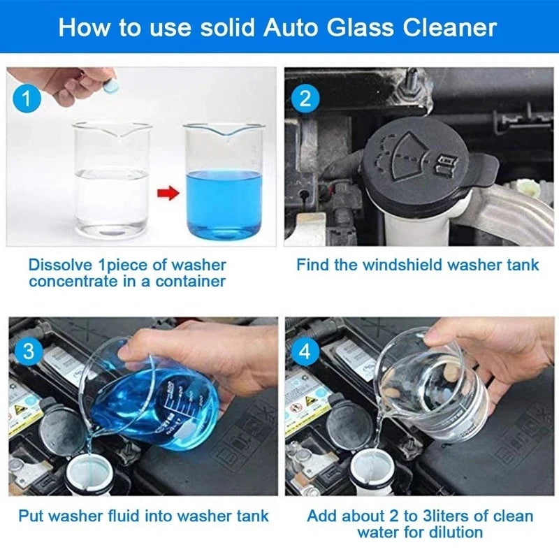 Solid Cleaner Car Windscreen Cleaner Effervescent Tablet Royal Lights & Home Decor