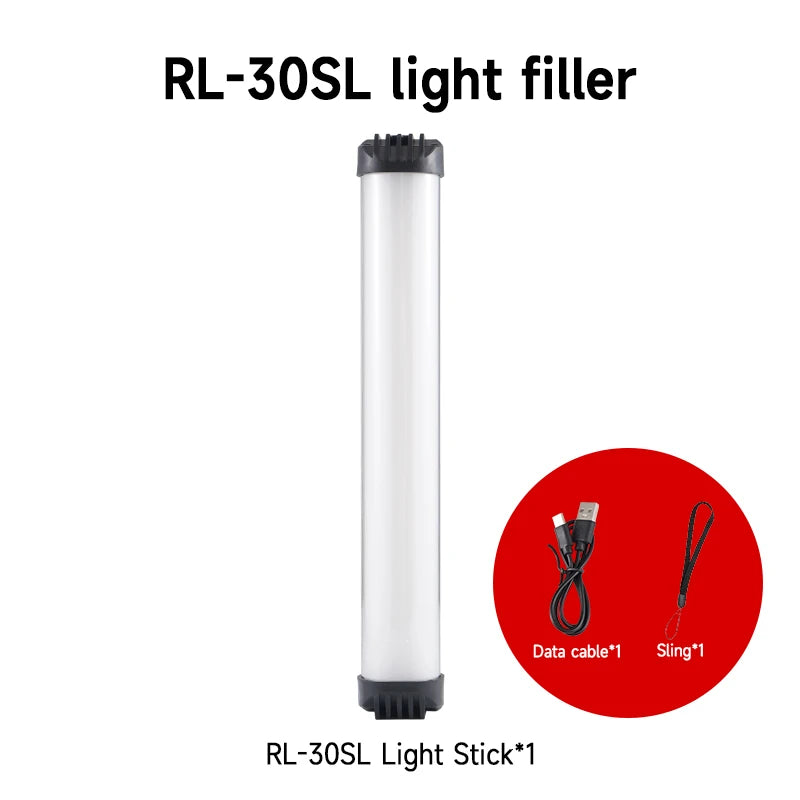 RGB Colorful Stick Light 30CM Handheld LED Light Wand Photography Studio Lamp