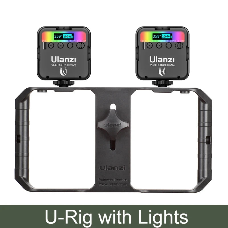 Full Color RGB LED Video Light 2500K-9000K 800LUX Magnetic