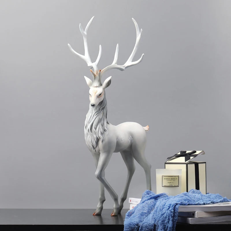 35cm High-End Deer Sculpture Royal Lights & Home Decor