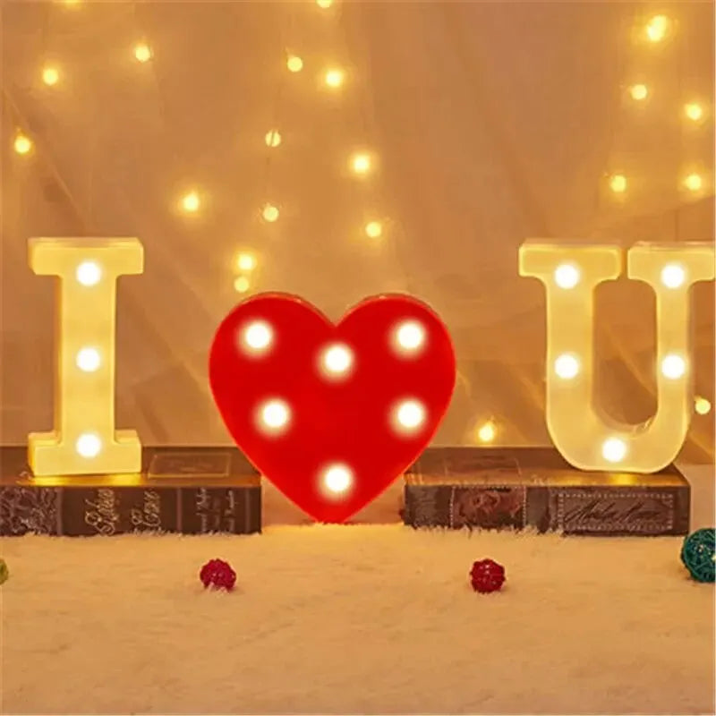 Alphabet LED Night Lights Number Letter Lamp 16cm Royal Lights & Home Decor