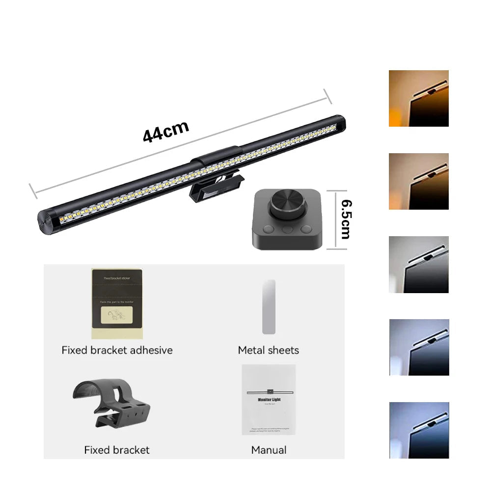Monitor Light Bar Eye-Care Stepless Dimming Lighting Table Lamp for Work/Gaming Royal Lights & Home Decor