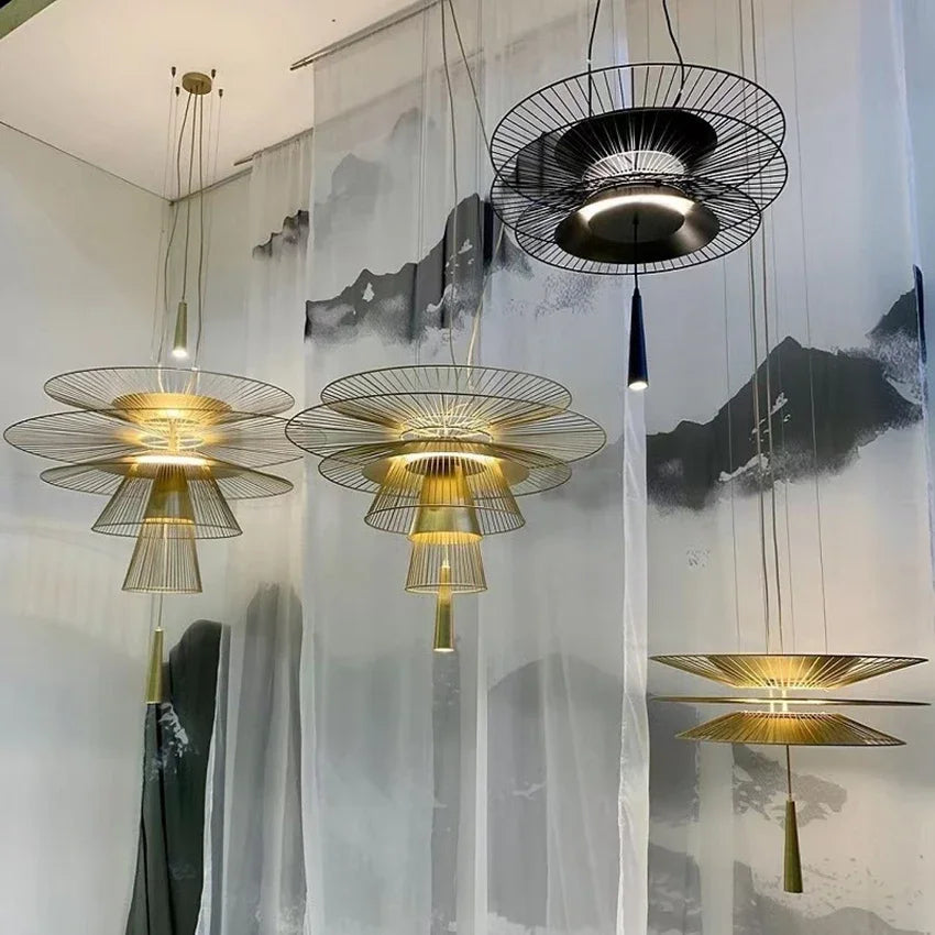 LED Chandelier Luxury Metal Cord