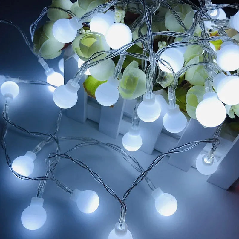 10M 220V Power Ball LED String Lights For Decoration