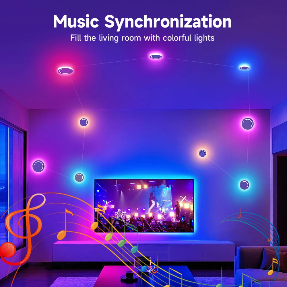 LED Wall Decorative Lights RGB DIY Creative styling APP Remote Control
