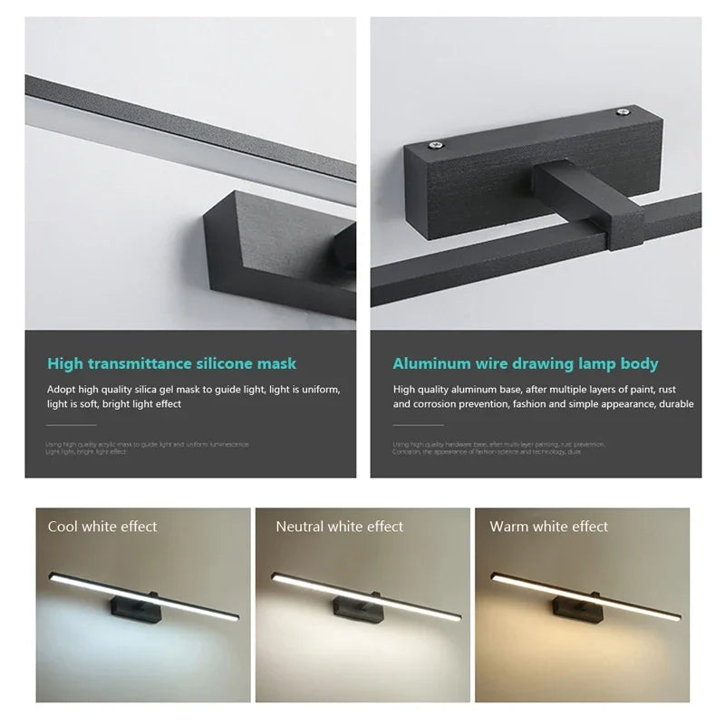 Modern LED Wall Light Bathroom Hardware Wall Lamp Royal Lights & Home Decor