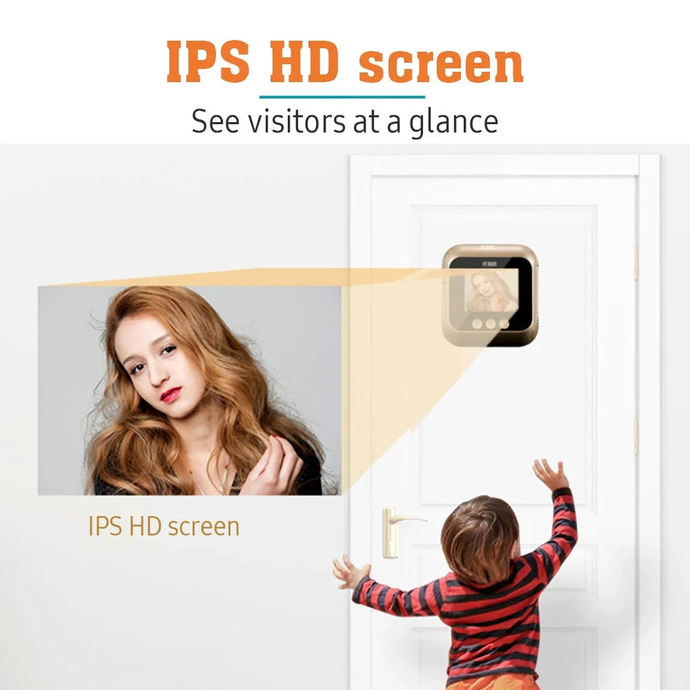 Door Camera Doorbell with Wireless Monitor Live Night Vision for Home Office Royal Lights & Home Decor