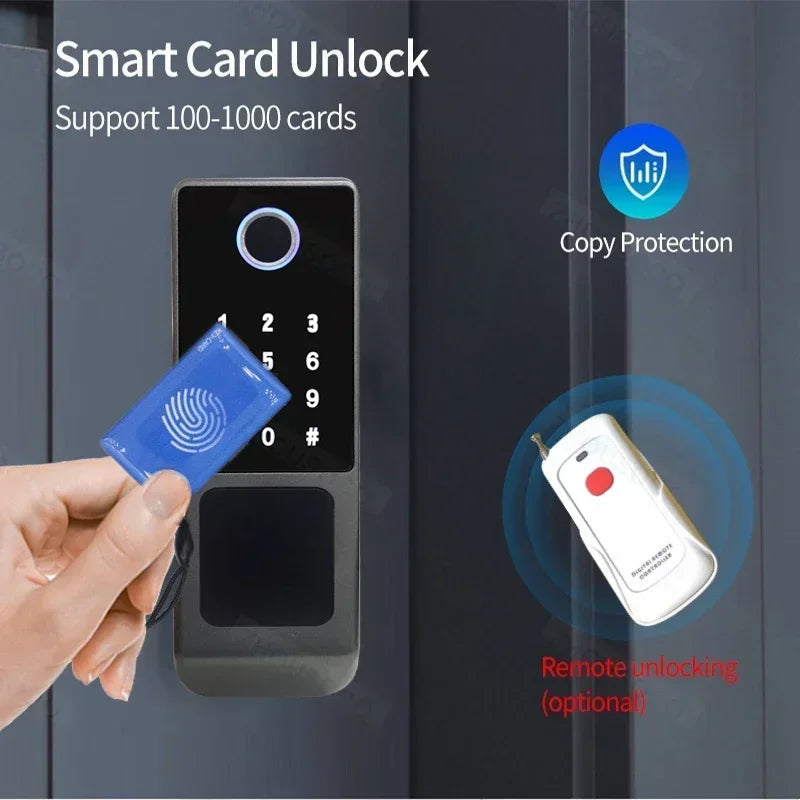 Wifi Fingerprint Smart Door Lock Outdoor Royal Lights & Home Decor