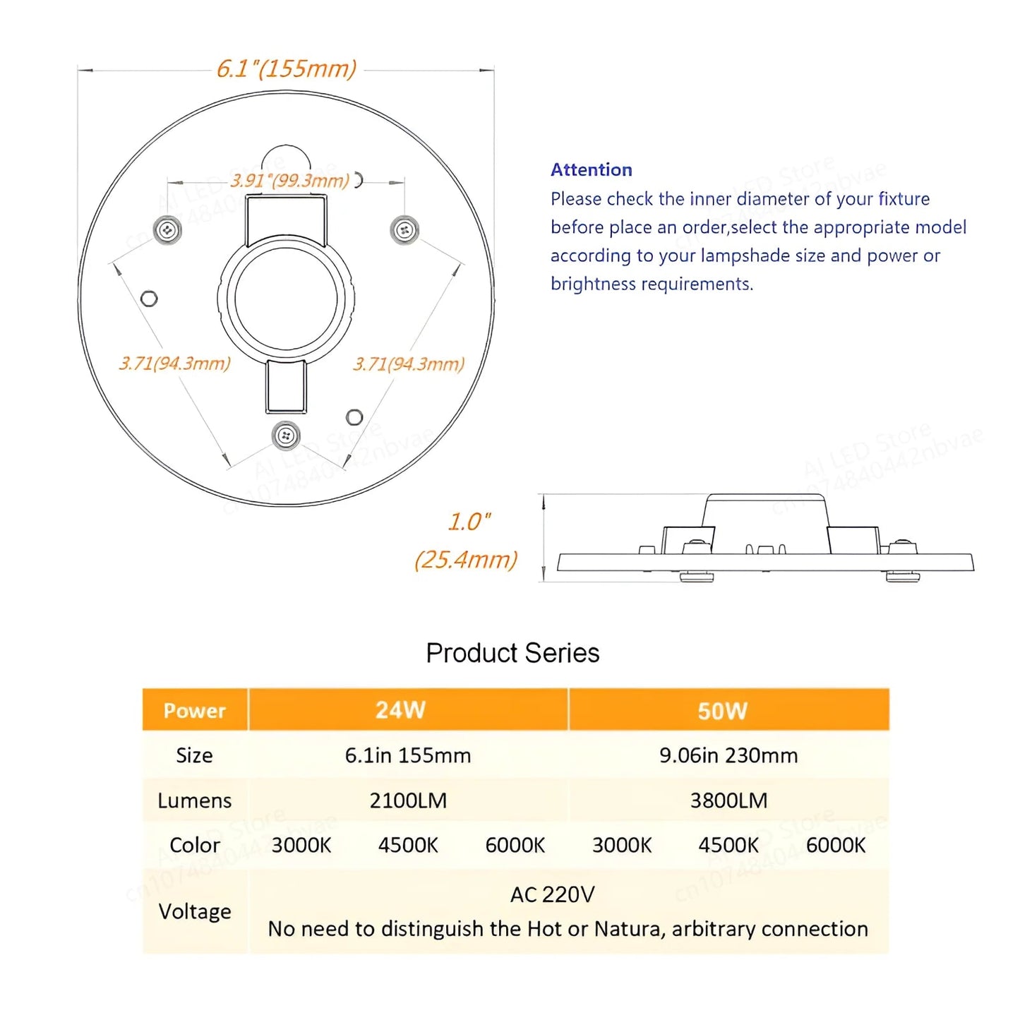 LED Ring PANEL Circle Light LED Round Ceiling board circular lamp Royal Lights & Home Decor