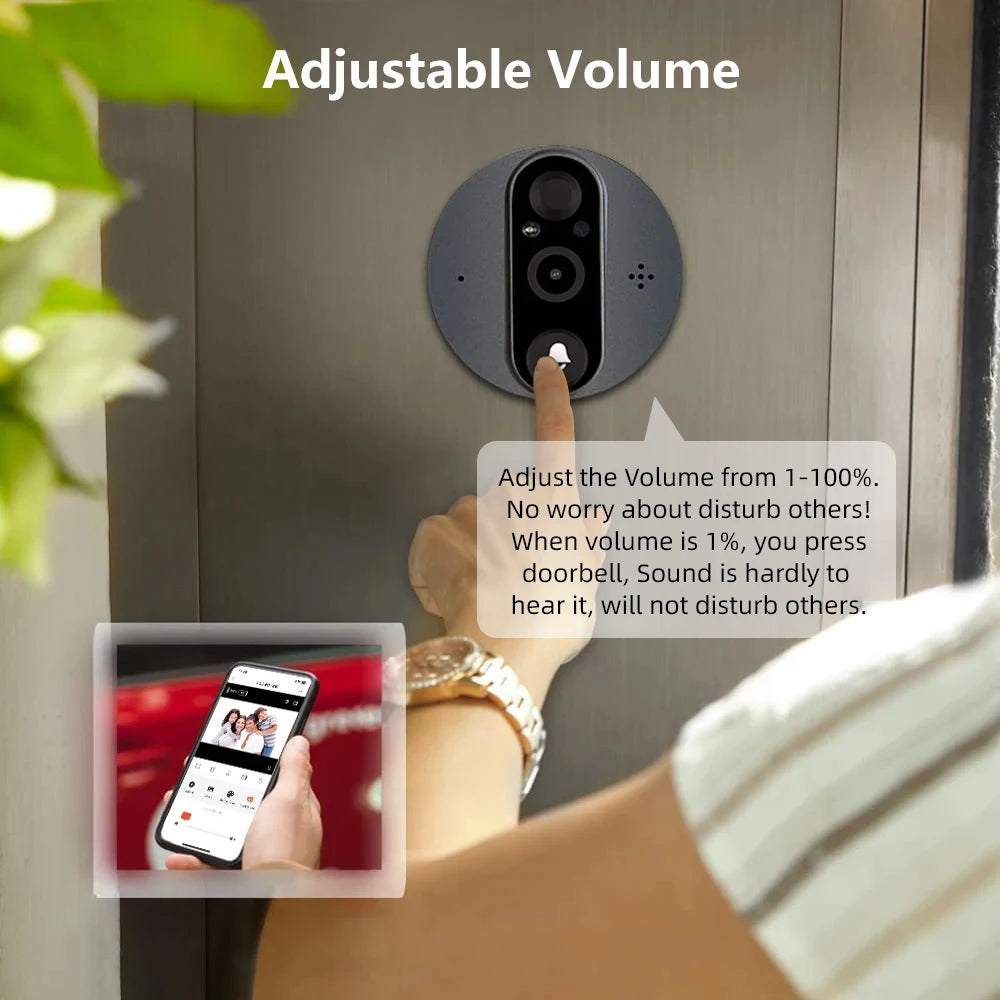 WiFi Door Bell Eye Peephole Camera