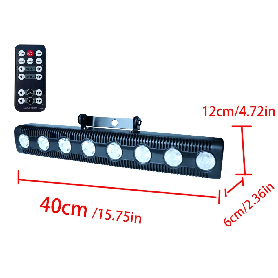 8 LED RGBW 4IN1 DMX Wall Wash Lamp DJ Disco Party Light