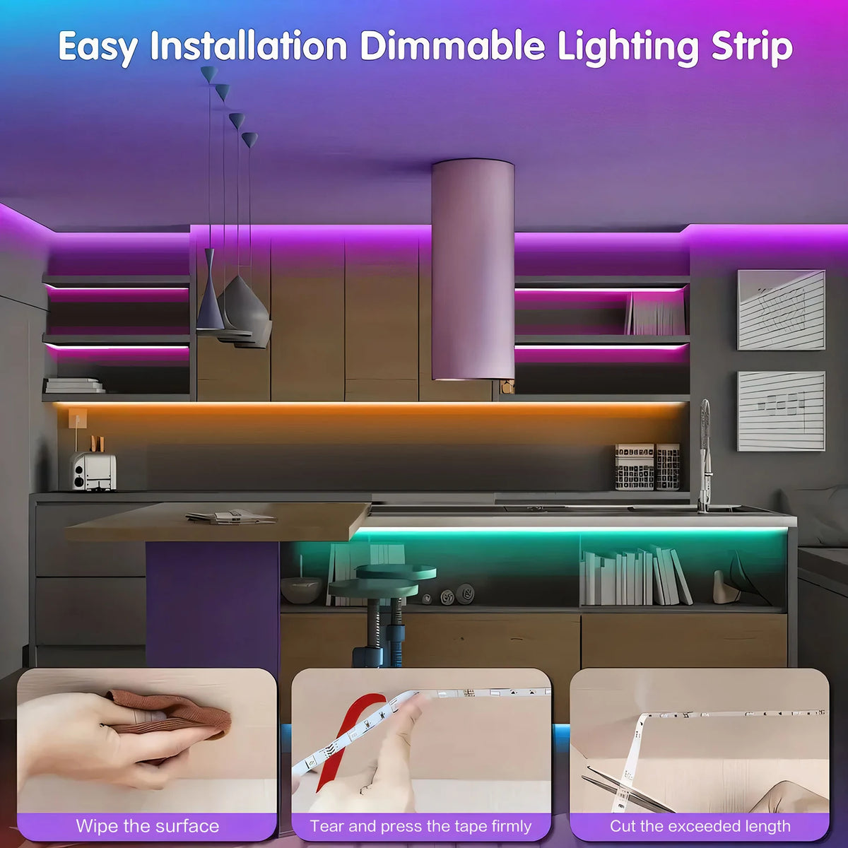 Color-hanging LED Strips Set
