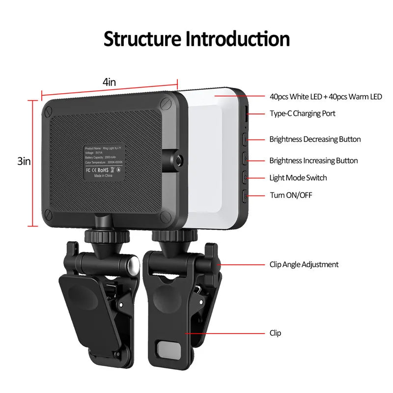 LED Fill Light Portable Mini Selfie Light
