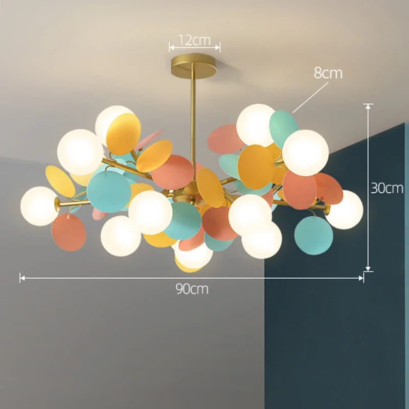 Modern Led Chandeliers Colourful Branch Lustre Luxury Ceiling Light