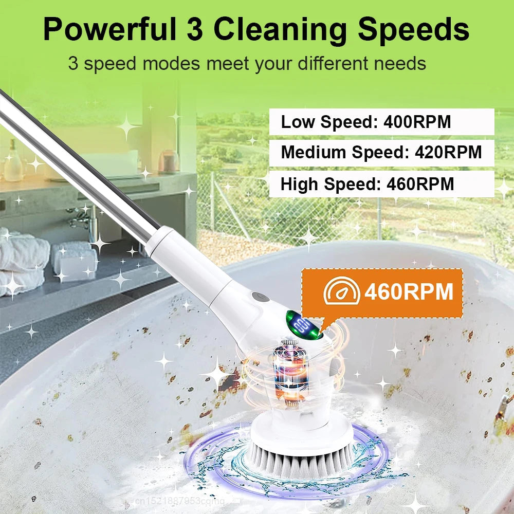 Electric Cleaning Brush 8 in 1 Multifunctional Household Wireless Rotatable Royal Lights & Home Decor