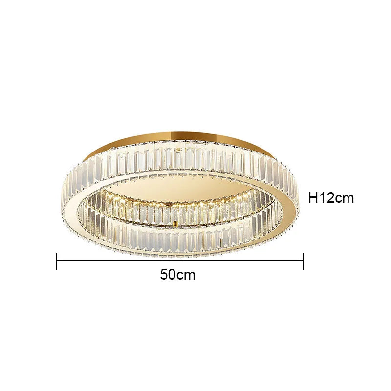 Modern Gold Crystal Ceiling Chandelier Led Indoor Lighting Decor