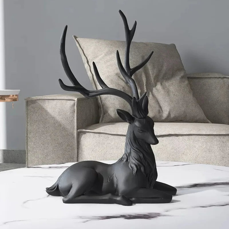 35cm High-End Deer Sculpture Royal Lights & Home Decor