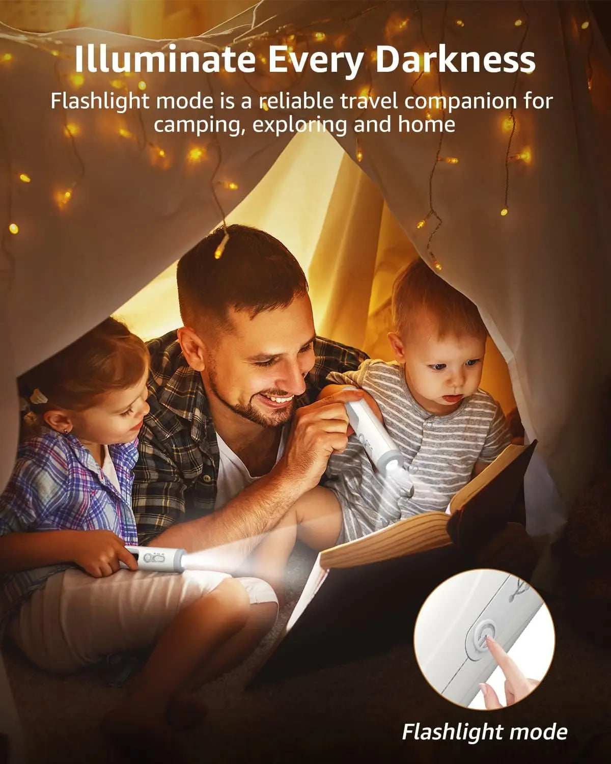 LED Motion Sensor Night Light 2 in 1 Portable Flashlight Royal Lights & Home Decor