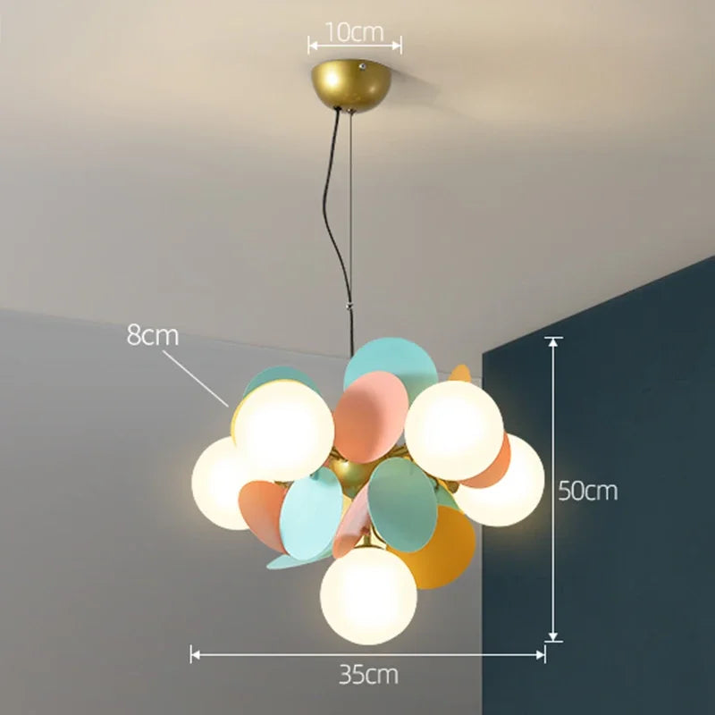 Modern Led Chandeliers Colourful Branch Lustre Luxury Ceiling Light