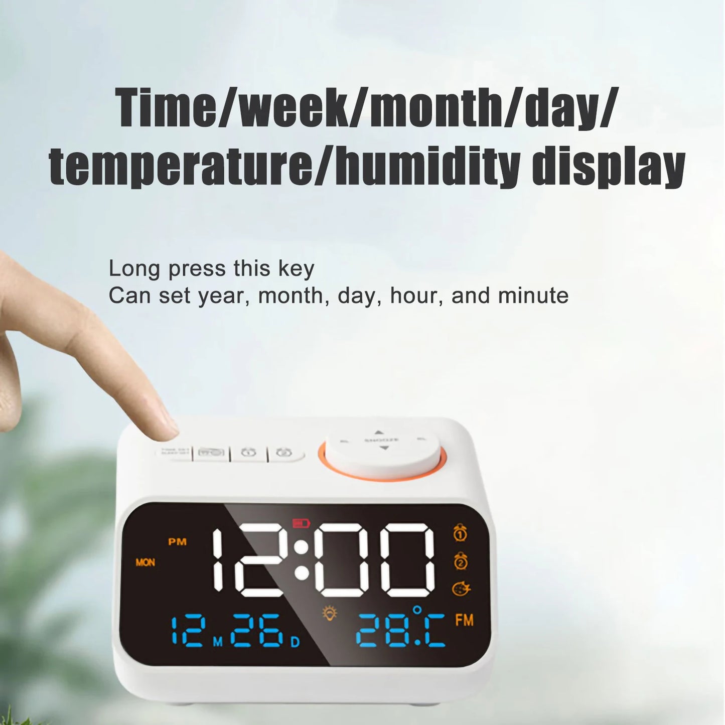 Multi-function LED music alarm FM radio alarm clock
