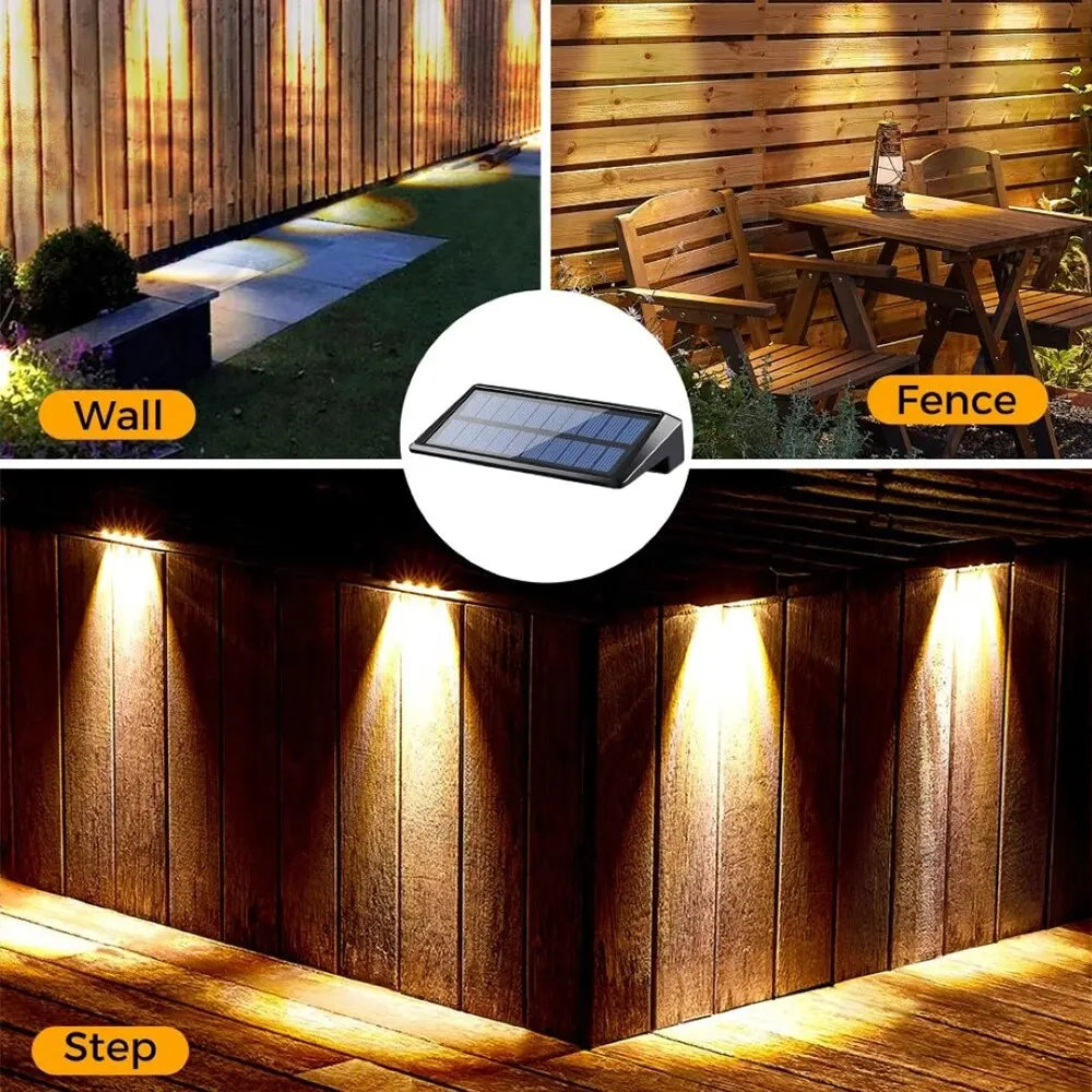 2 Pack Solar Outdoor Waterproof Lights Wall Lights for Fence Post Yard Pathway Royal Lights & Home Decor