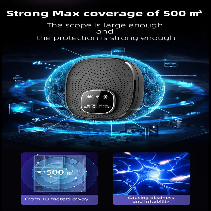 Ultrasonic Pest Repellent Plug-In - Effective Indoor Insect Control
