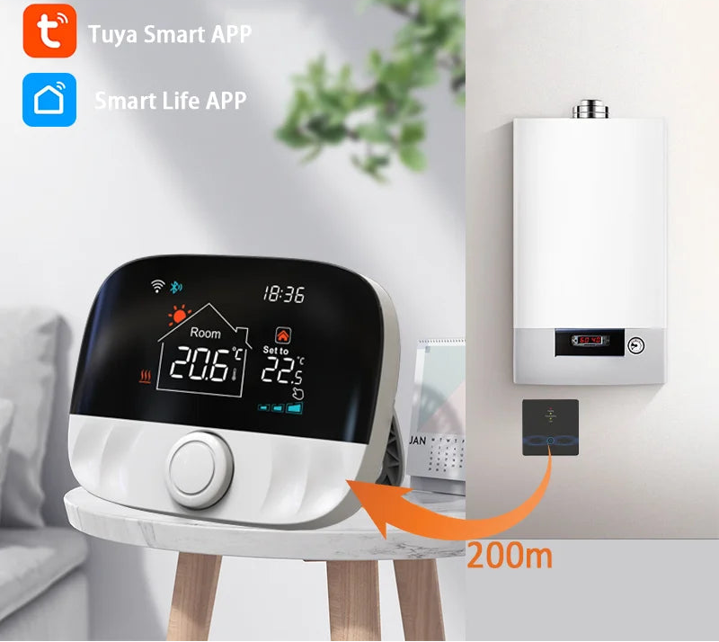 Smart WiFi Floor Heating For Gas Boiler Battery Temperature Controller