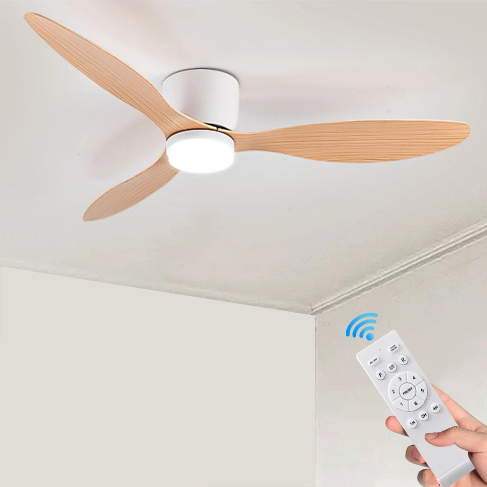 Ceiling Fan With Light, 6-speed choice, Reversible DC motor