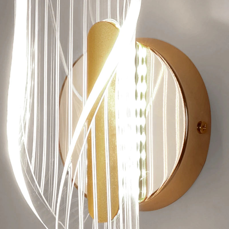 LED Wall Sconce Light Acrylic Bedside Wall Lamp 3-color light Royal Lights & Home Decor
