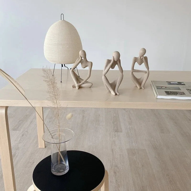 Sand Color The Thinker Abstract Statues Royal Lights & Home Decor