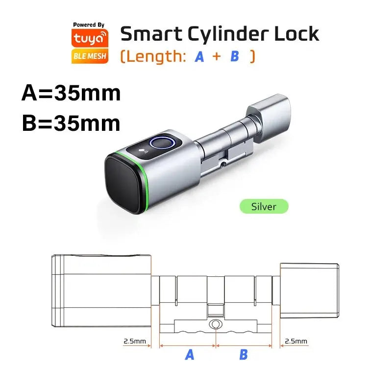 Smart Lock With Tuya Bluetooth Fingerprint 13.56mhz IC Card Include Royal Lights & Home Decor