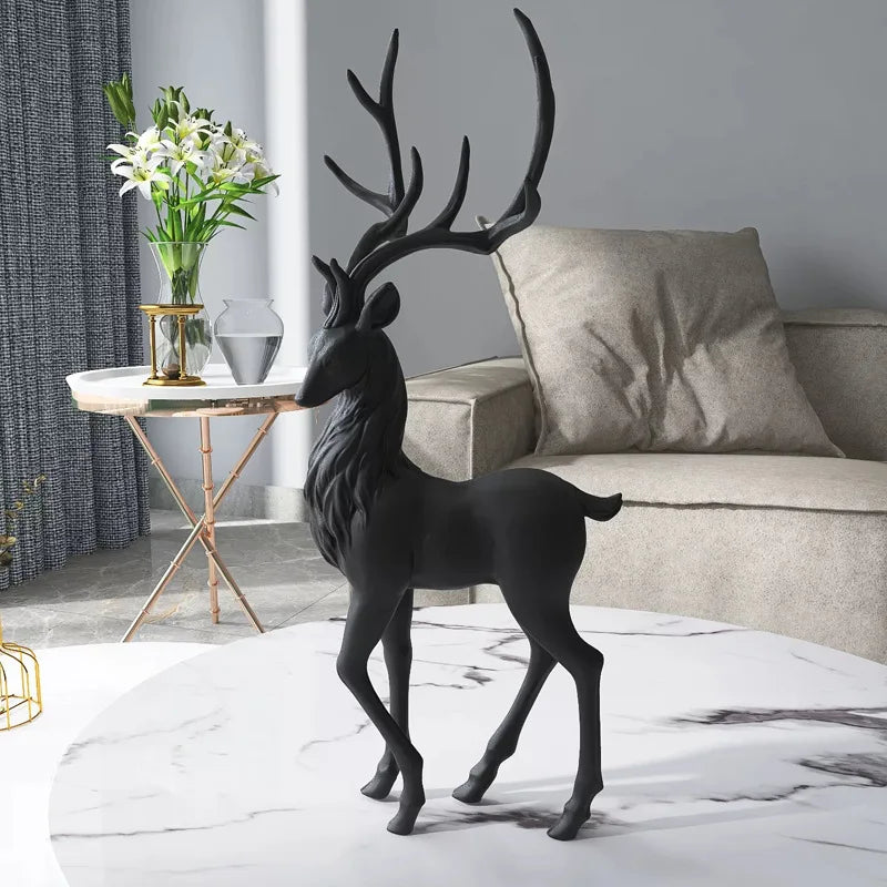 35cm High-End Deer Sculpture Royal Lights & Home Decor