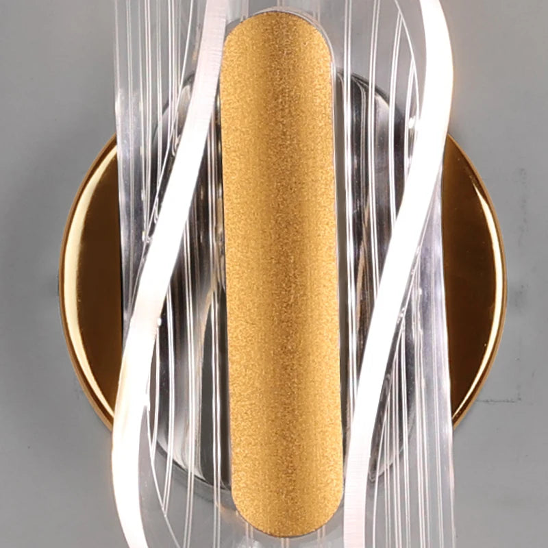 LED Wall Sconce Light Acrylic Bedside Wall Lamp 3-color light Royal Lights & Home Decor