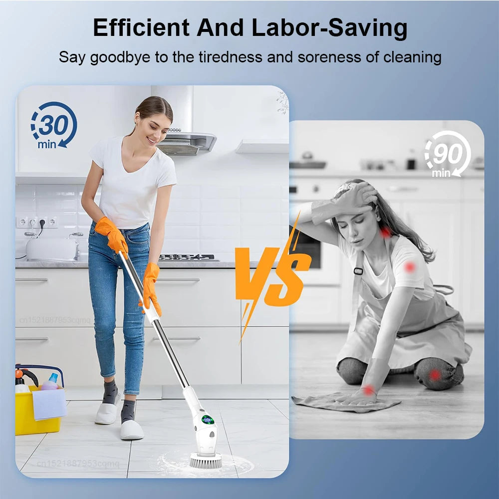 Electric Cleaning Brush 8 in 1 Multifunctional Household Wireless Rotatable Royal Lights & Home Decor
