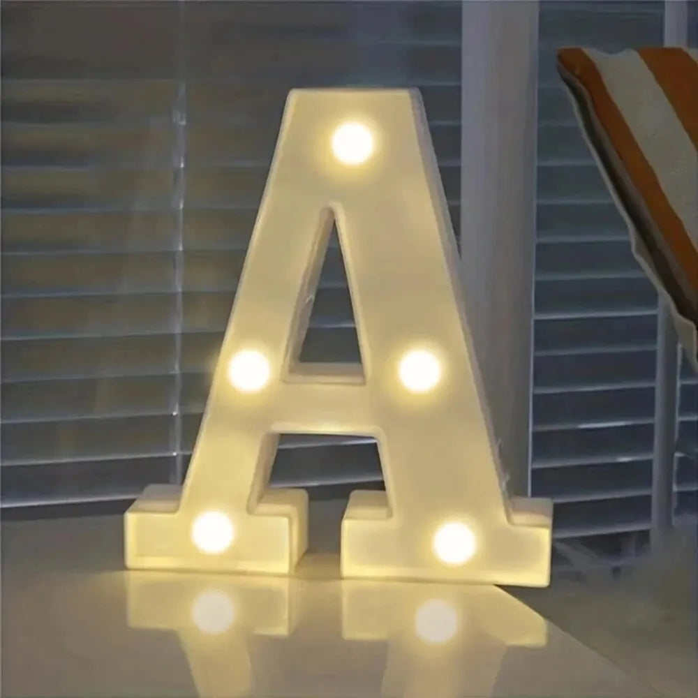 Alphabet LED Night Lights Number Letter Lamp 16cm Royal Lights & Home Decor