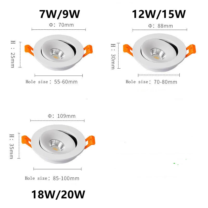 New Style Embedded Dimmable LED Downlights