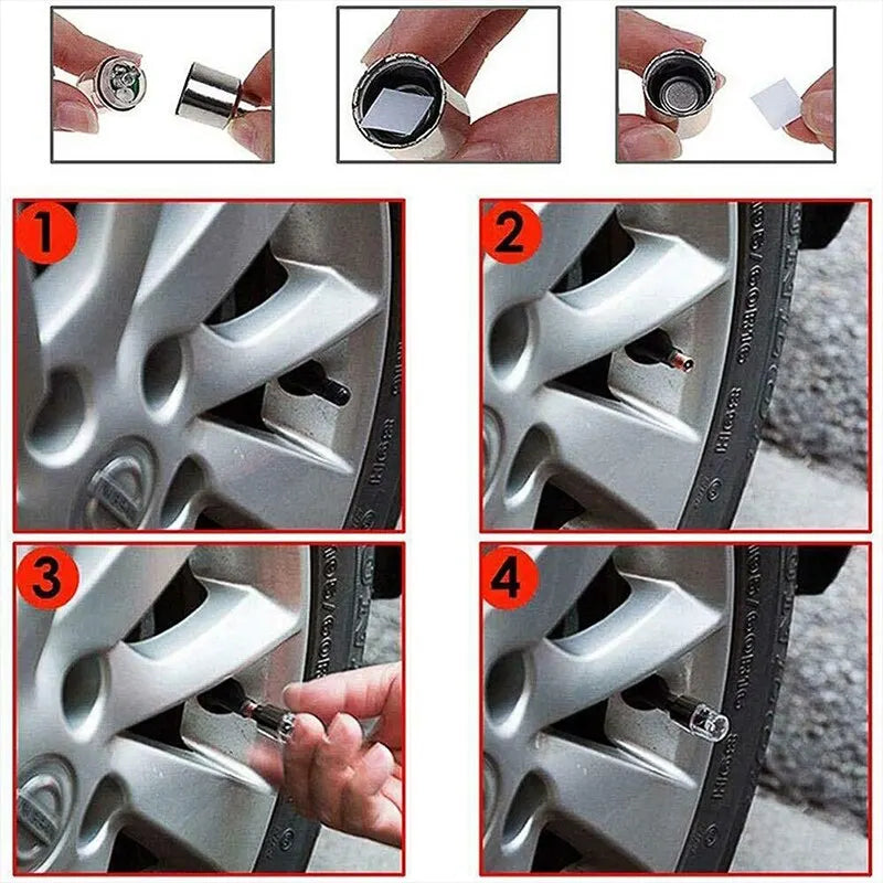 4Pcs Tire Valve Cap Lights Durable Tire Lights For Car Royal Lights & Home Decor