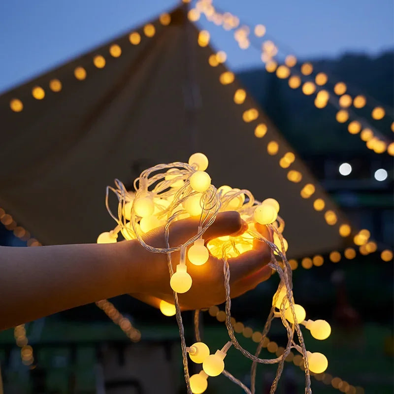 10M 220V Power Ball LED String Lights For Decoration