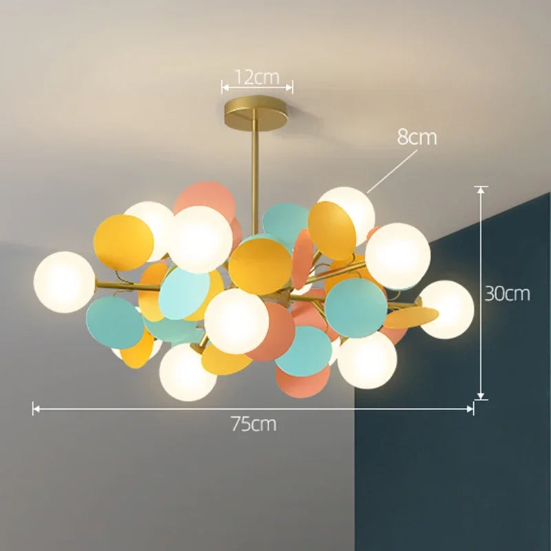 Modern Led Chandeliers Colourful Branch Lustre Luxury Ceiling Light